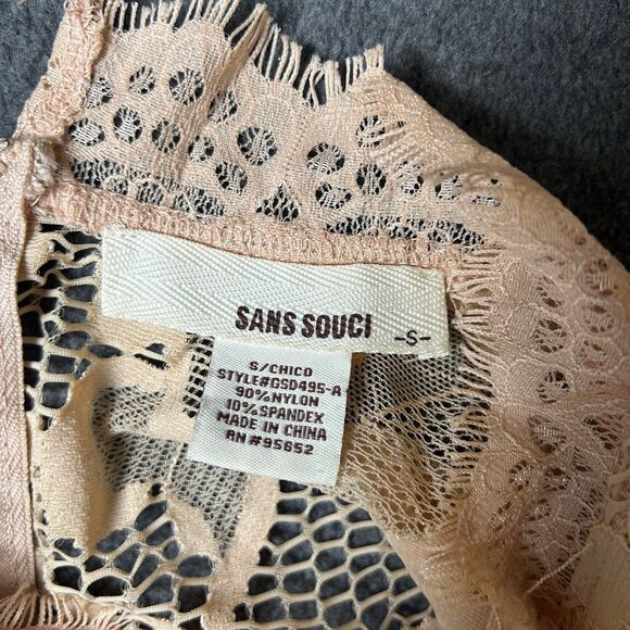 Sans Souci Lace Dress Womens Size Small Peach Mini - Picture 4 of 6
